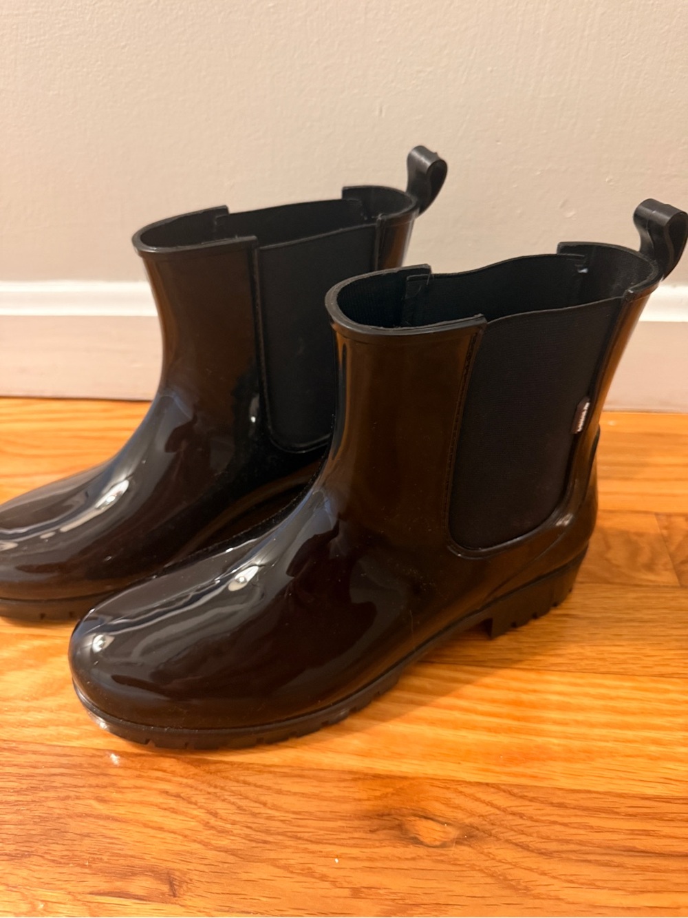Women's Black Chelsea Rain Booties